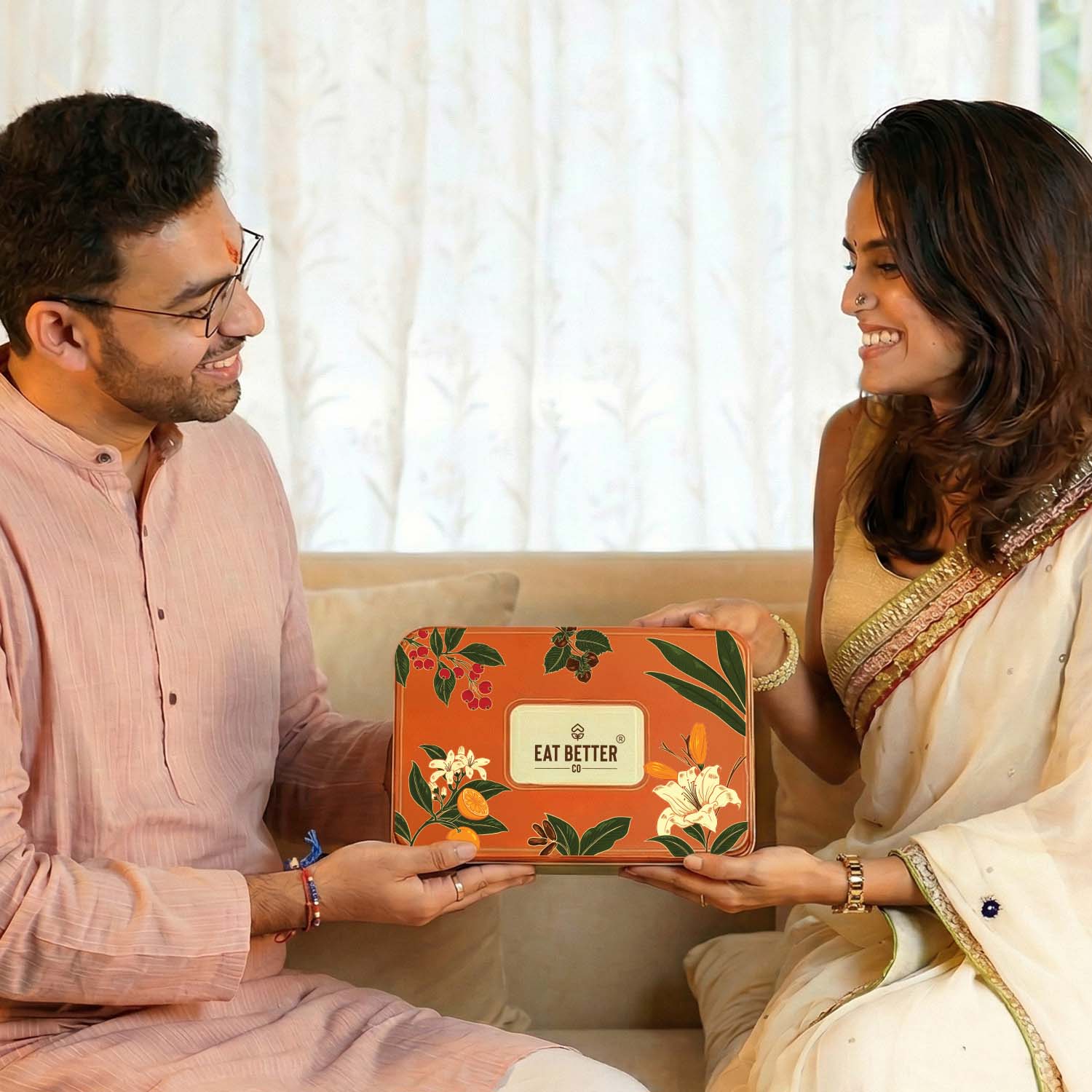 Assorted Laddoo Gift Hamper in a Tin box - Image 4