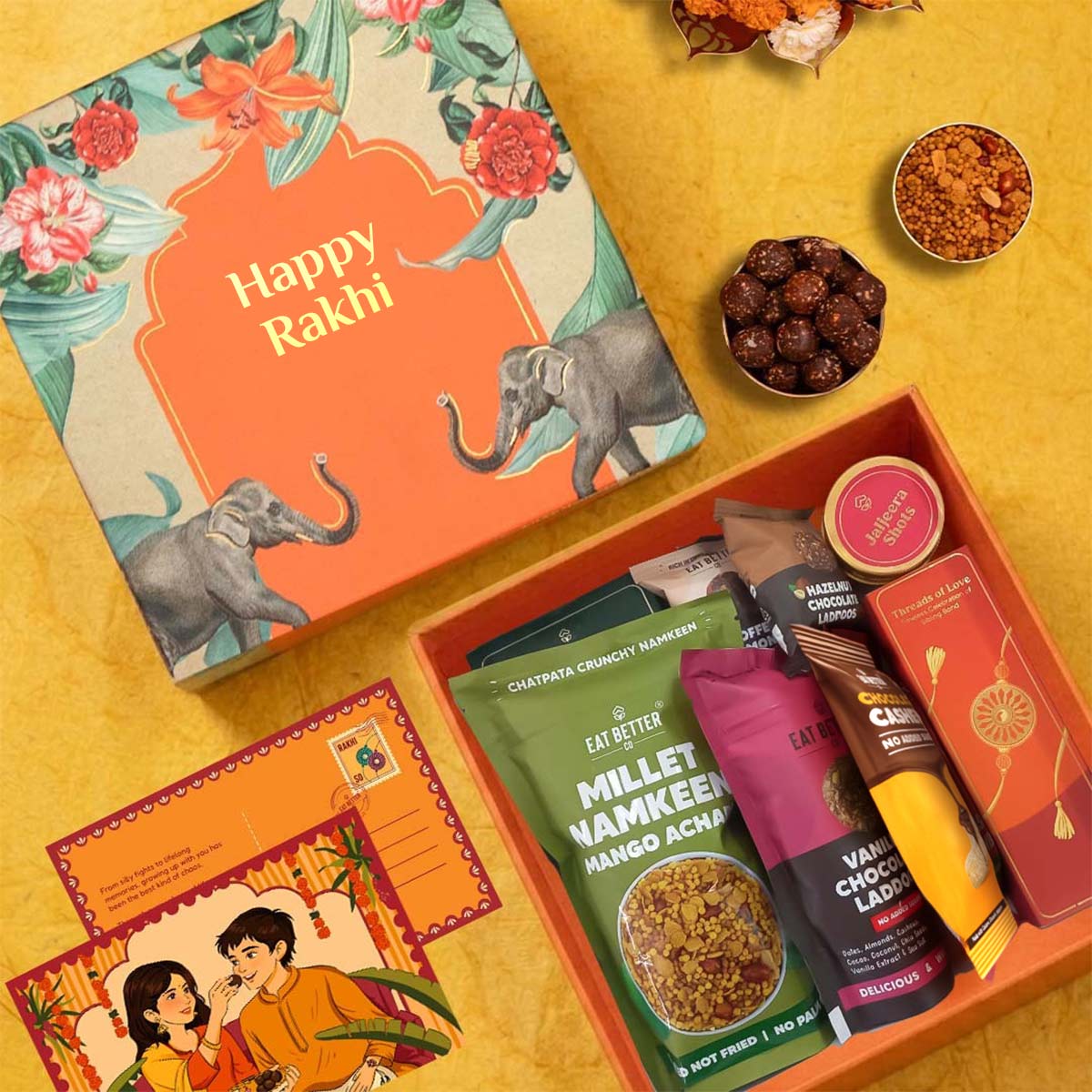 Gajraj - 10 Item Rakhi Gift Hamper For Brother - Image 2