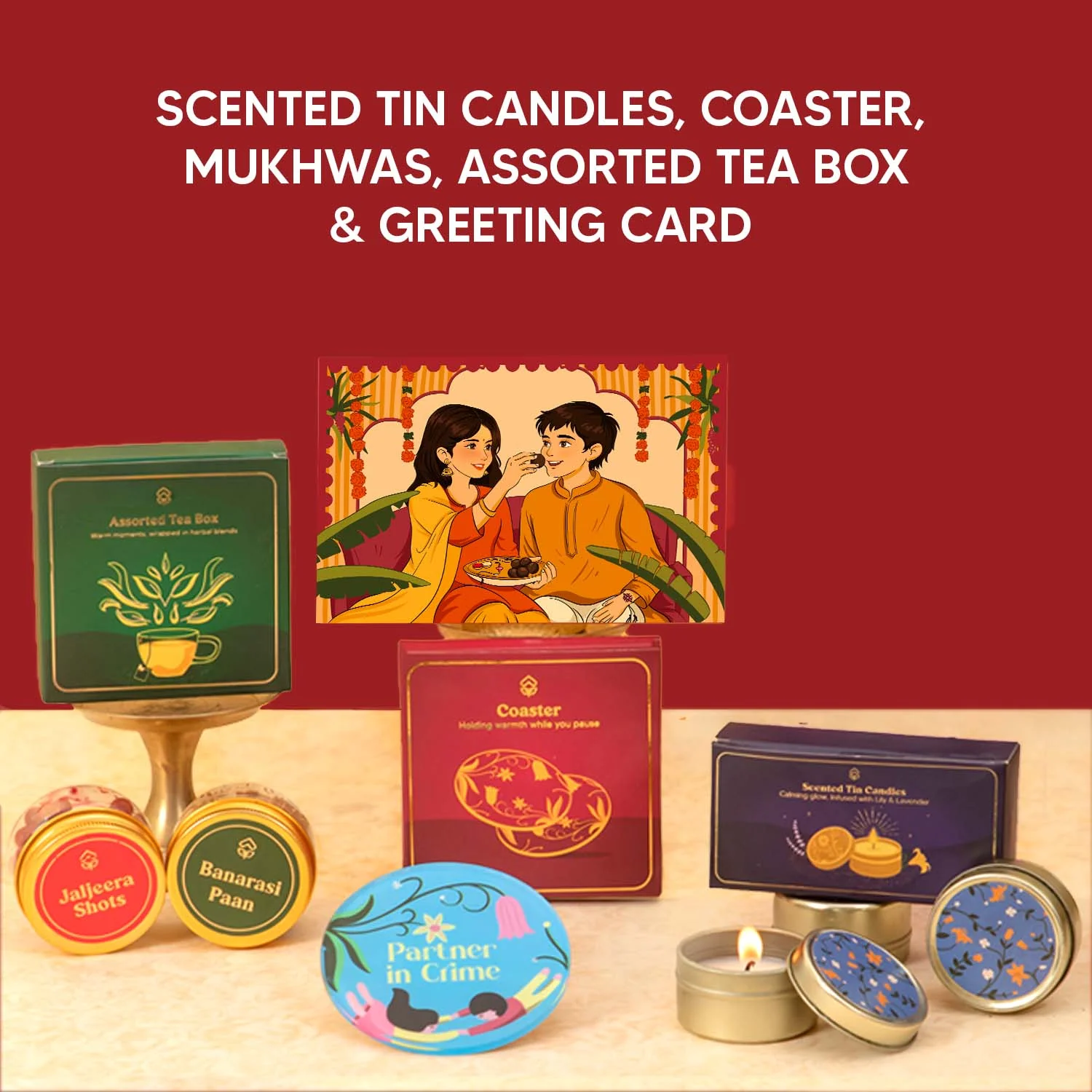 Mayur - 14 Item Rakhi Gift Hamper for Bhaiya Bhabhi - Image 5