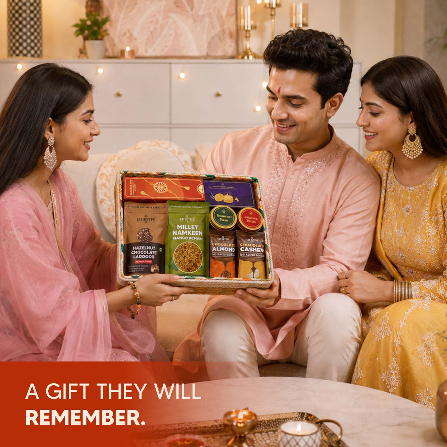 Uphaar - 13 Item Rakhi Gift Hamper for Bhaiya Bhabhi - Image 10